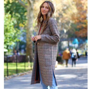 something navy patch pocket coat